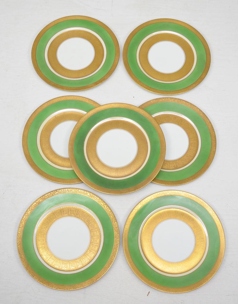 Lot Of 6 Gold Encrusted Furstenberg Dinner Plates (1 of 5)