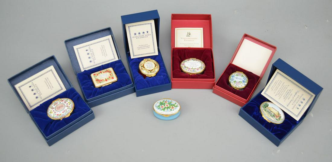 7 Collectible Enamel Boxes (Halcyon Days) (1 of 5)
