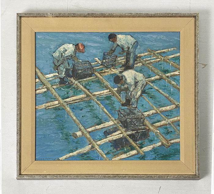 Miriam Broudy "Pearl Raft" Painting on Masonite (1 of 5)