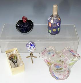 5 pc Murano Art Glass Pieces (Seguso, Perfume, Etc) (1 of 5)
