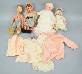 4 Vintage Dolls (Lenci? 1 Effanbee) (1 of 10)
