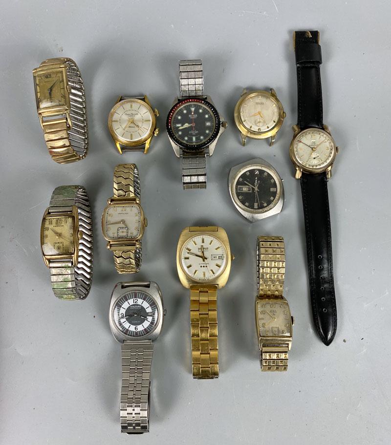 Lot of Vintage Wrist Watches (Benrus Gruen Waltham (1 of 6)