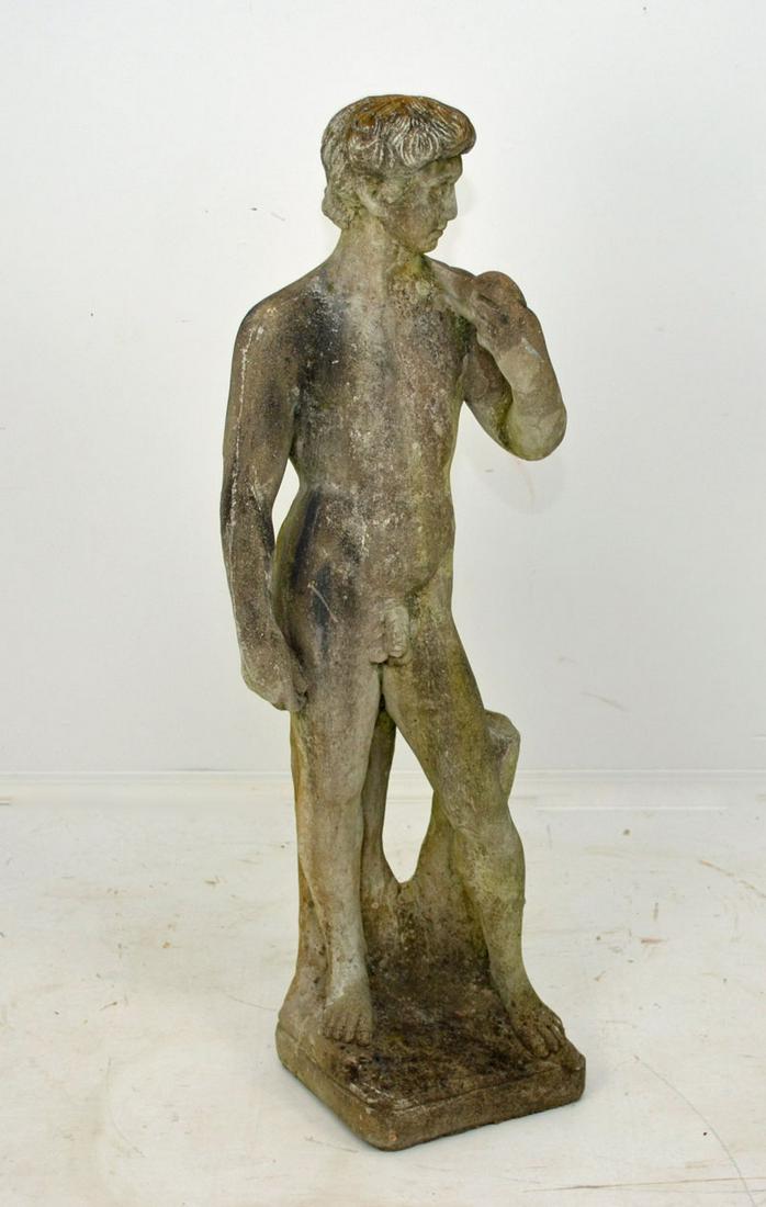 Tall Cement Outdoor David Statue (1 of 5)