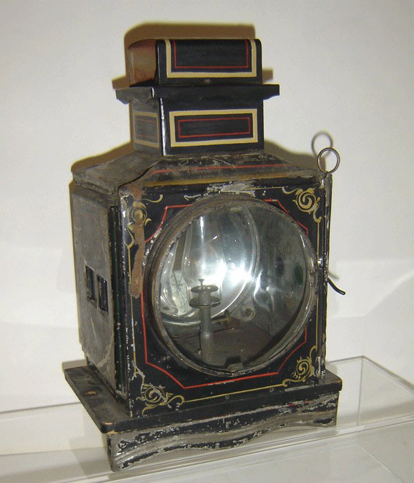 Circa 1870 Miniature Locomotive Headlamp Model?: Circa 1870 Miniature Locomotive headlamp Model? It measures 12 x 8 1/2. Tole painted.