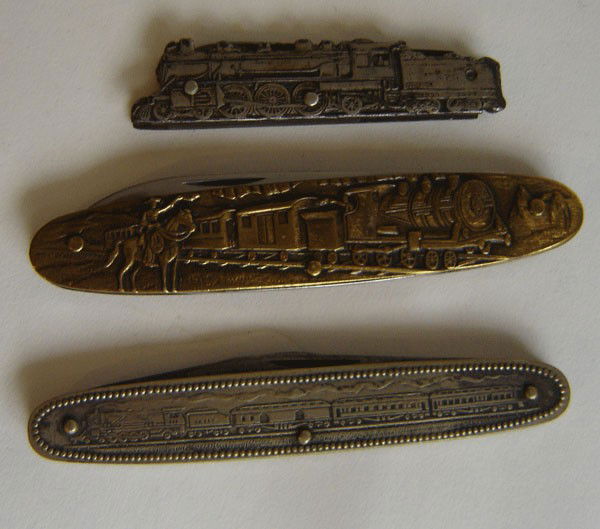 117 6 Antique And Train Pocket Knives Lot 117