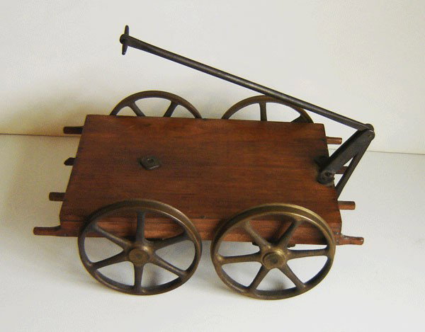 Railroad Brass Patent Model Pullman Cart: Railroad Brass Model Pullman Cart. It measure's 4 x 11.