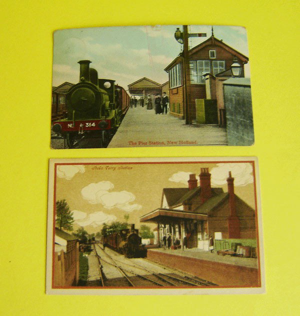 Lot Of 14 Postcards Trains And Stations: Lot Of 14 postcards Trains And Stations: 1: Liverpool Street Station, London. 2: Liverpool Street Station G.E.R. Locomotive Magazine Series No.3 Printed in England. 3: Liverpool Street Station, London
