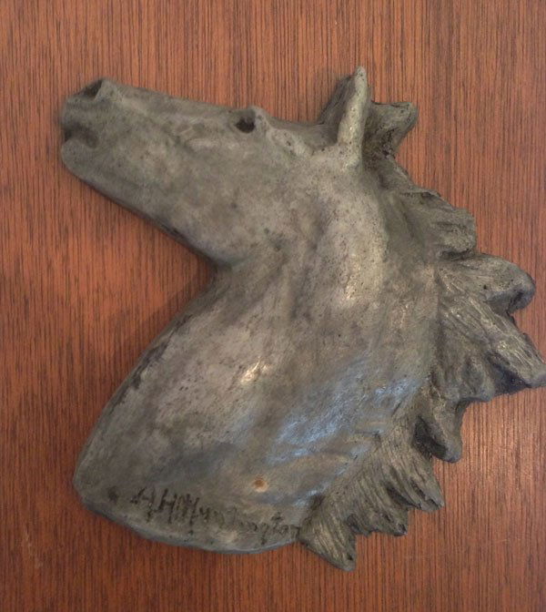 Anna Hyatt huntington Signed Horse Plaque: measures framed measures 8 3/4 x 5 3/4 the horse measures 5 x 5 1/2 inches.