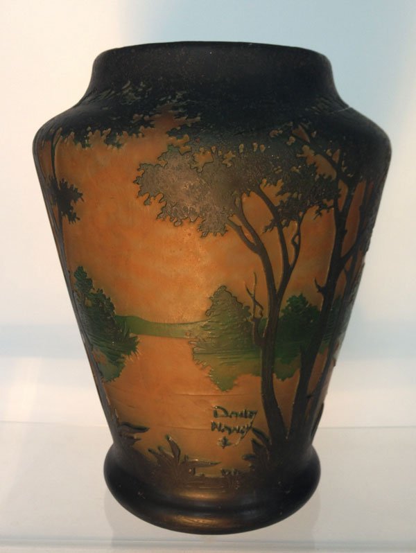 Breathtaking Mold Blown Large Daum Nancy Vase: The vase measures 9 1/4 x 5 inches.