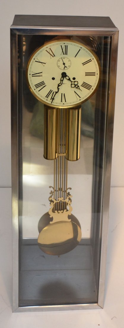 Howard Miller Tall Weight Driven Clock: Gong Strike, circa late 1970s model number 622522. It measures 42" tall 13" across and 7 1/4"