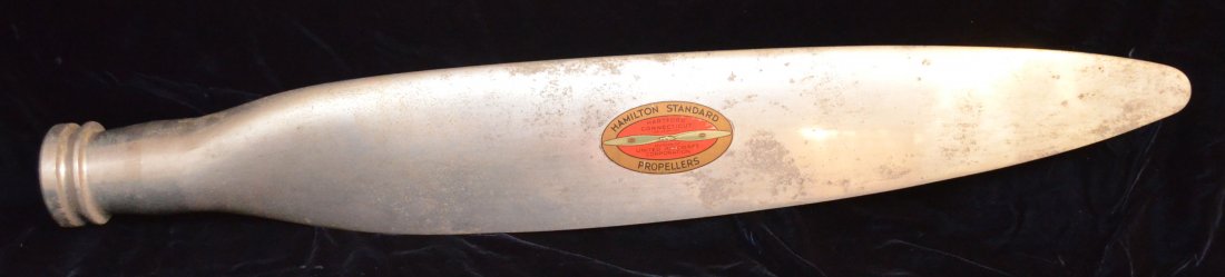 Hamilton Standard Airplane Propeller Hartford CT: United Aircraft Corp with original label. Measures 48" long x 7" at widest