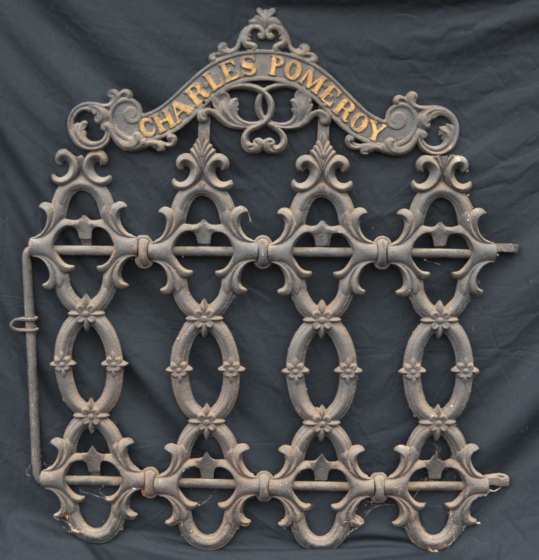 Charles Pomeroy Ornate Cast Iron Gate: Measures 44" tall x 39" long.
