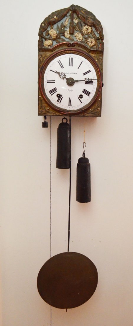 Jeremie Girod Porto Wag on the Wall Clock: The clock measures 49.5" total to the bottom of the pendulum. The case alone measures 16" tall x 9.25" wide x 5.25" deep
