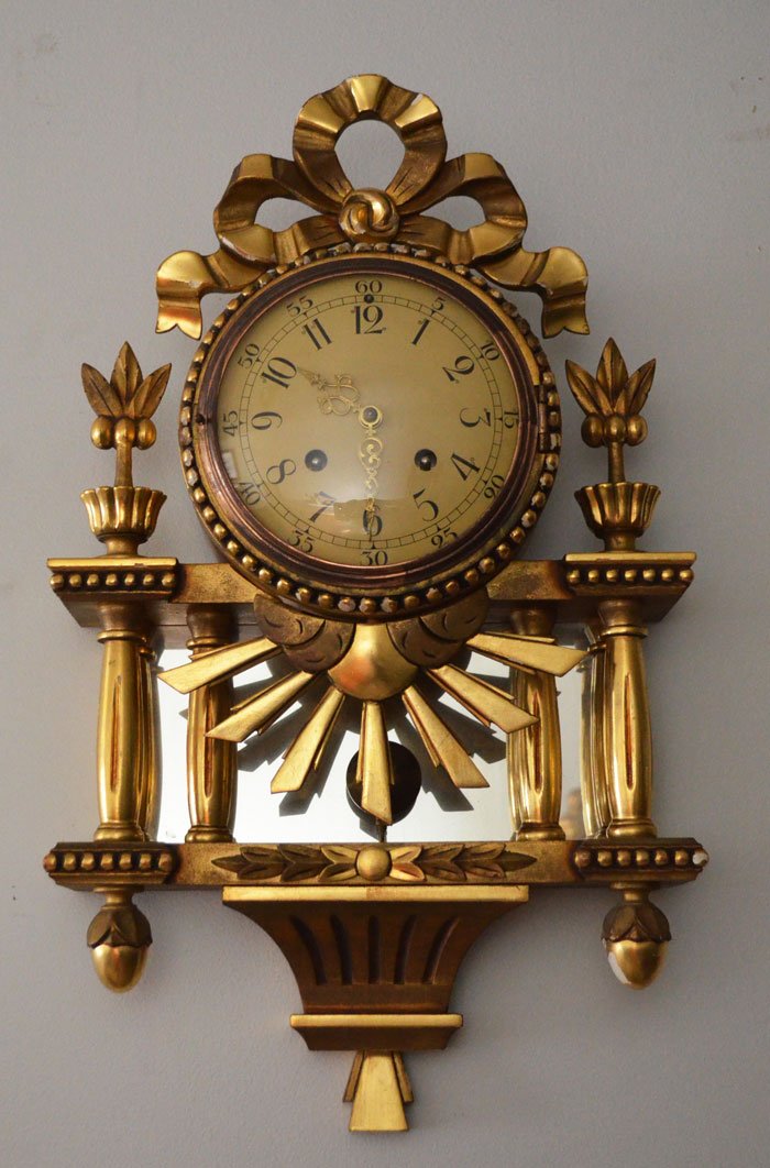 Vintage Ornate Gold Gilt Swedish Westerstrand Clock (1 of 3)