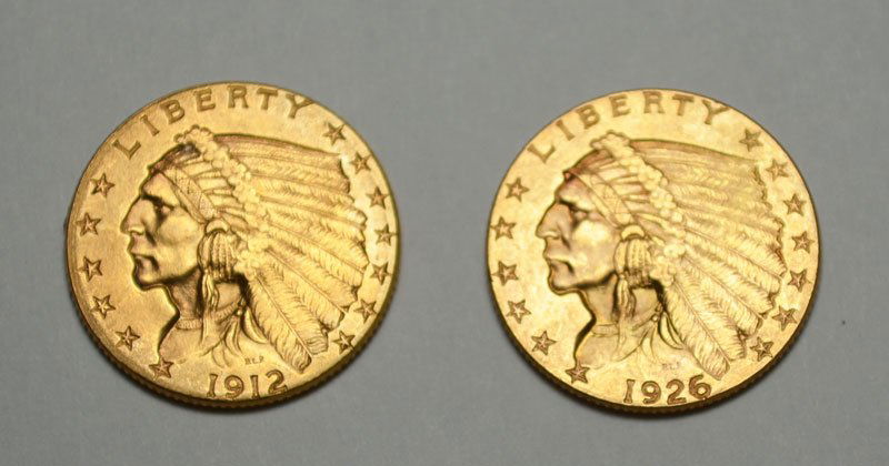 2 Gold 2 1/2 Dollar American Gold Coins (1 of 2)
