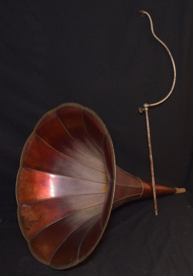 Large Early Phonograph Horn (1 of 2)