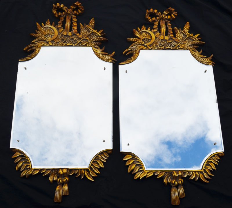 Pr of Large Matching Decorative Mirrors (1 of 3)