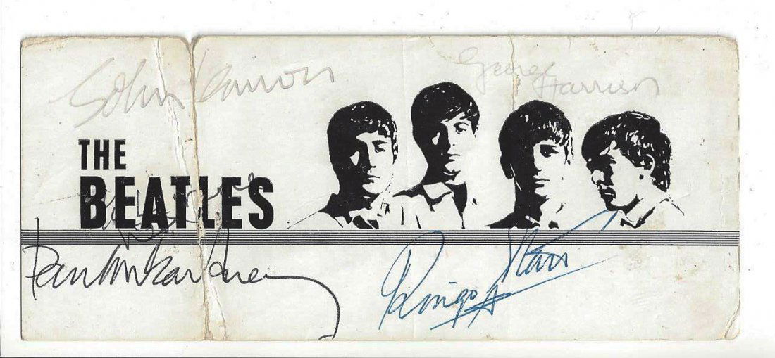 The Beatles  Signed Vintage Ticket McCartney, Starr, Le (1 of 5)
