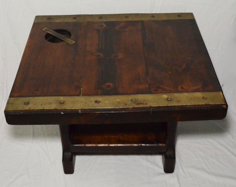 Pair of WW2 Liberty Ship Hatch Cover End Tables (1 of 2)