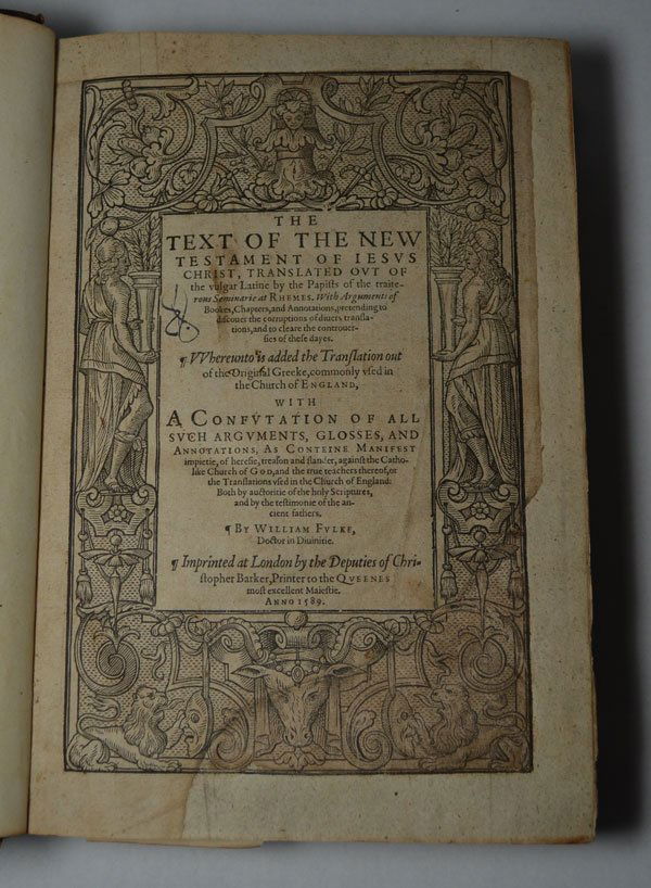 Christopher Barker 1589 New Testament (1 of 6)