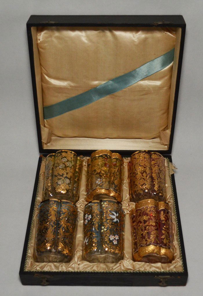 6 Boxed Moser Glass Quatrefoil Tumblers (1 of 5)