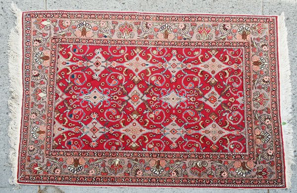 Vintage  4 x 6  Vibrant Turkish Area Carpet / Rug (1 of 4)