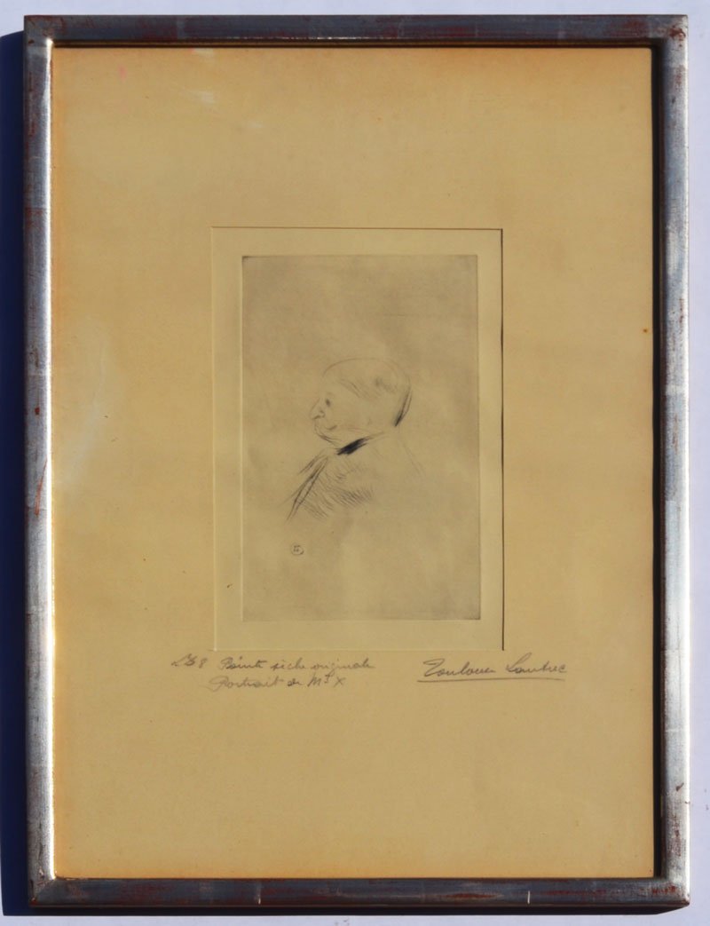 Henri de Toulouse Lautrec Drypoint Portrait (1 of 3)