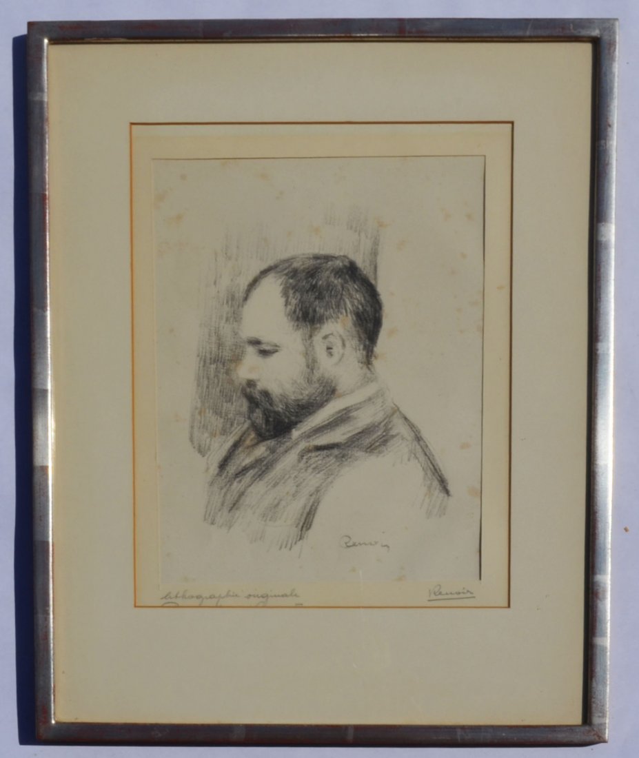 Auguste Renoir Portrait Drypoint Etching (1 of 2)