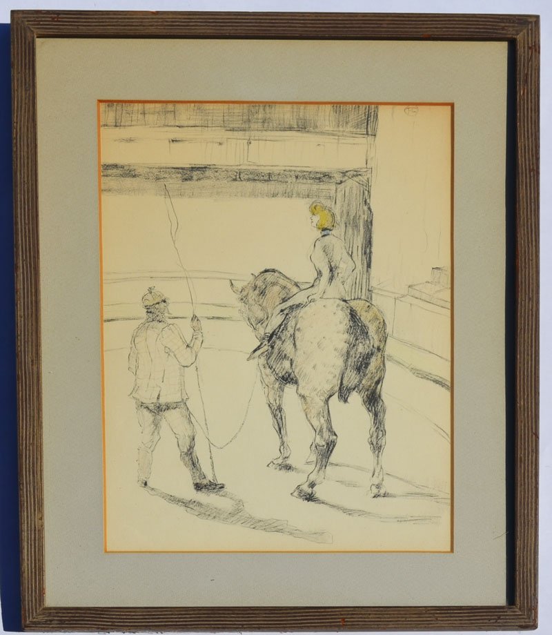 Henri Toulouse Lautrec Woman Riding a Horse Etching (1 of 3)