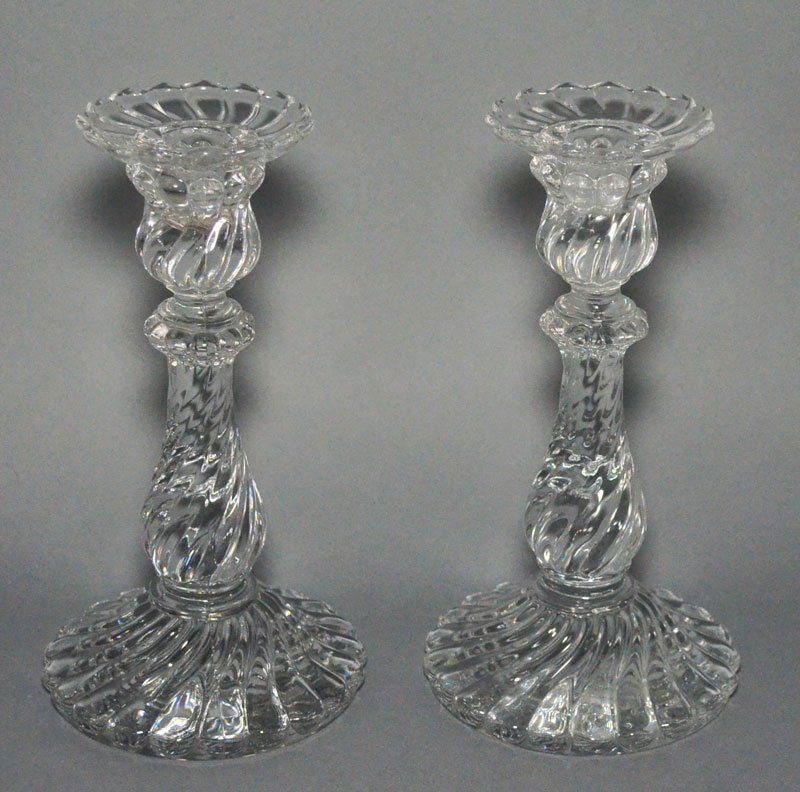 Pair of Baccarat Bambous Candlesticks (1 of 3)