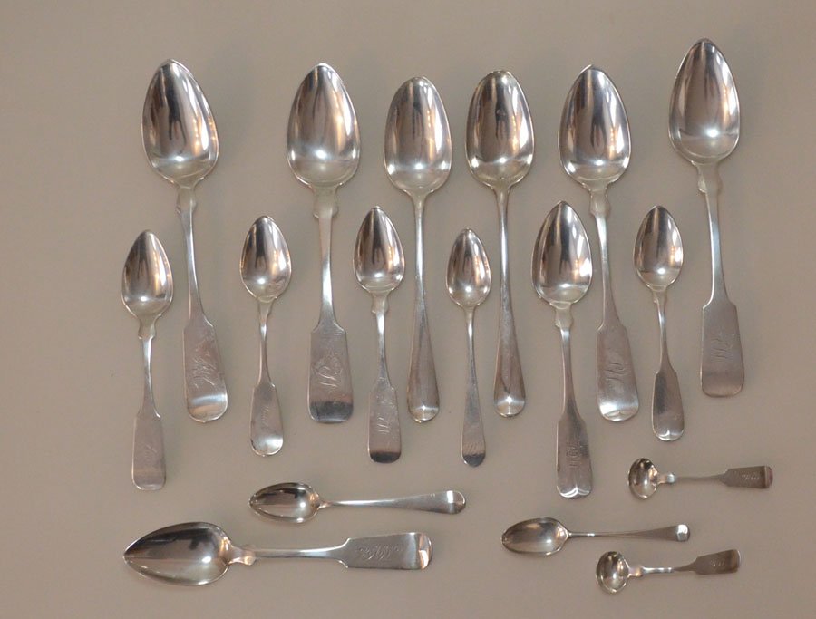 17 Collectible Coin Silver Spoons  ( Holt, Ketcham, (1 of 1)