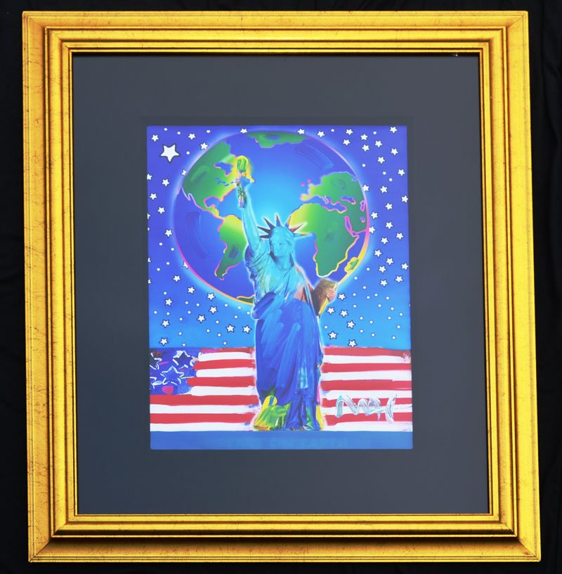 Peter Max Peace On Earth Mixed Media Painting (1 of 3)