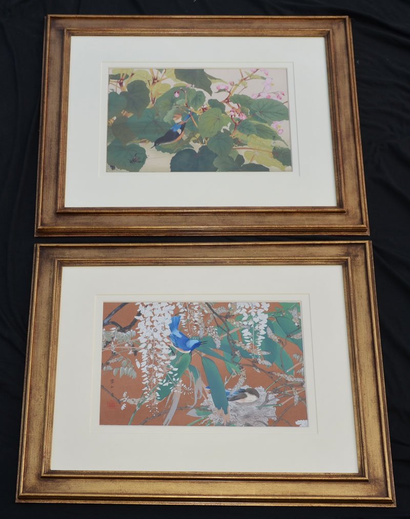 Pair of Tsuchiya Rakusan Woodblock Prints (1 of 5)