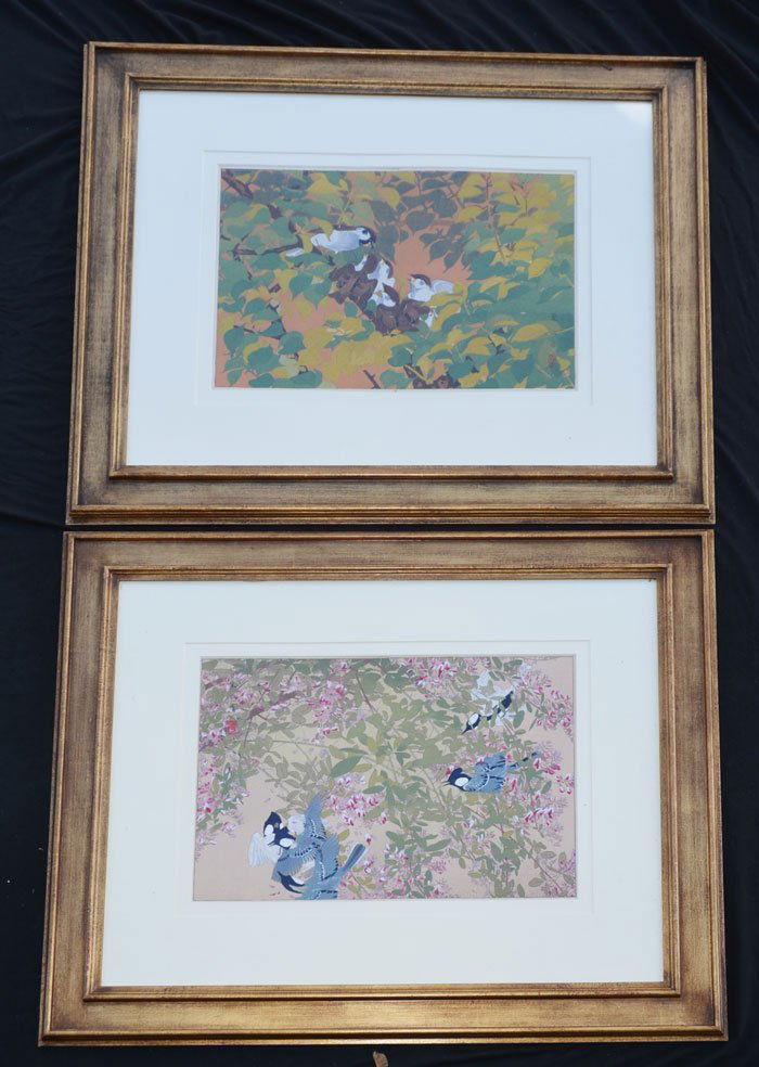 Pair of Tsuchiya Rakusan Woodblock Prints (1 of 3)