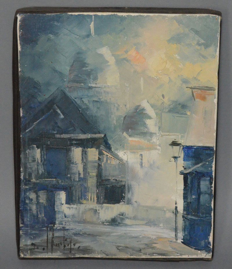 Illegibly Signed O/C of Montmartre Paris (1 of 3)