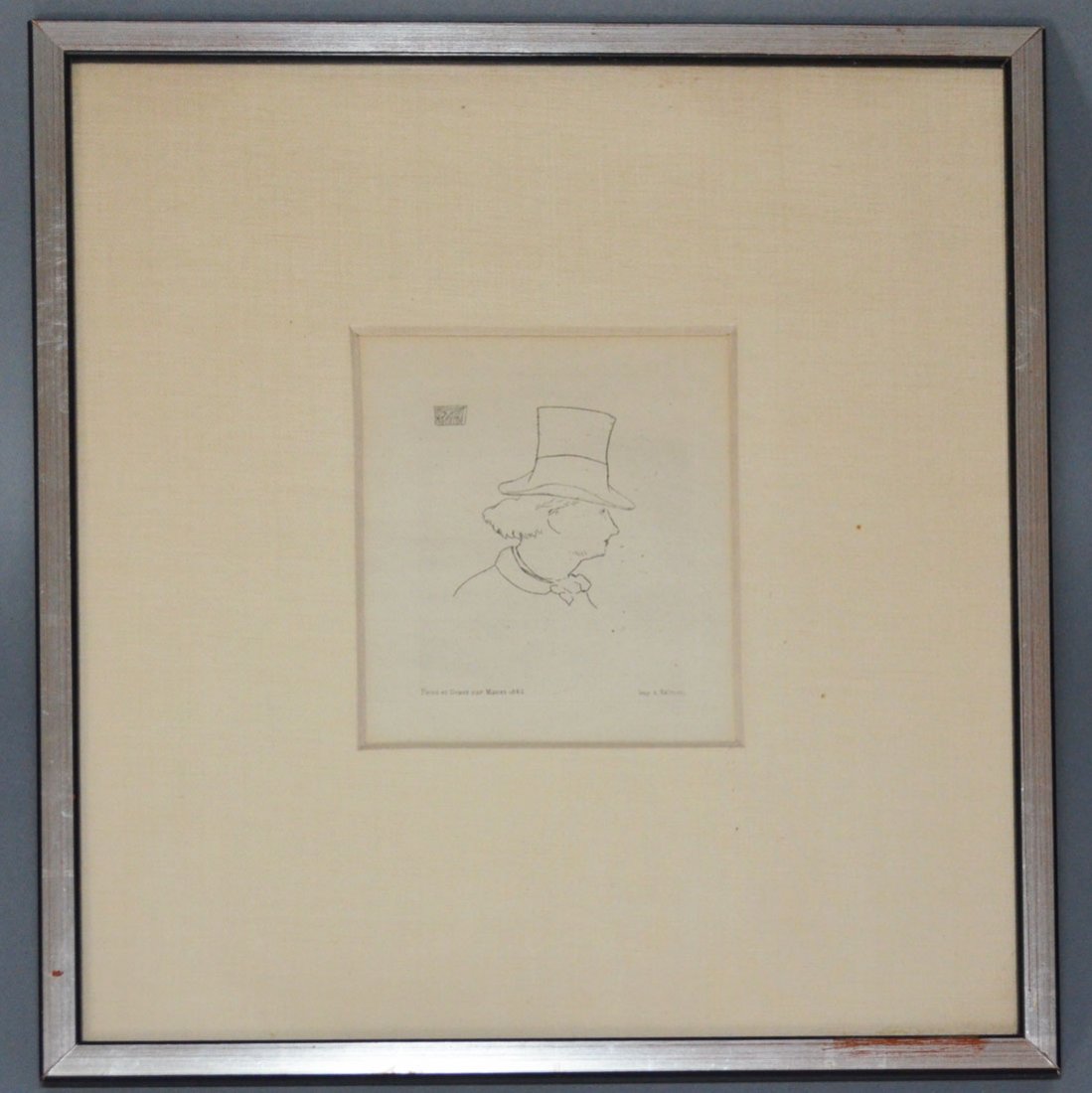 Manet Drypoint Etching of Baudelaire (1 of 2)