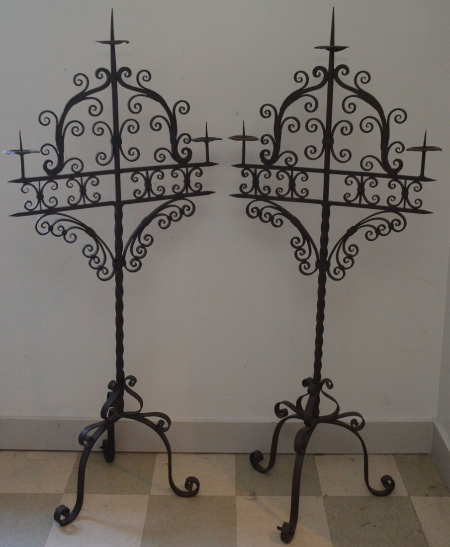 Fabulous Wrought Iron Candelabras (1 of 4)