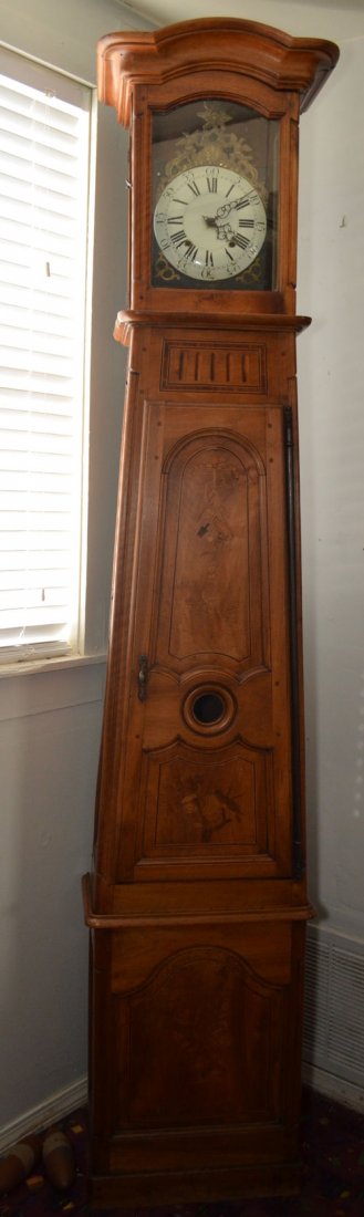 Tall French Inlaid Grandfather Clock (1 of 5)