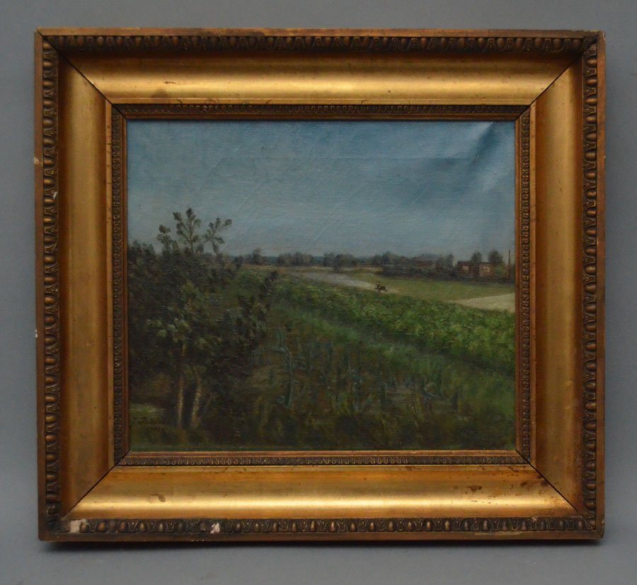 Danish 1843 Illegilby Signed Farm Field (1 of 3)