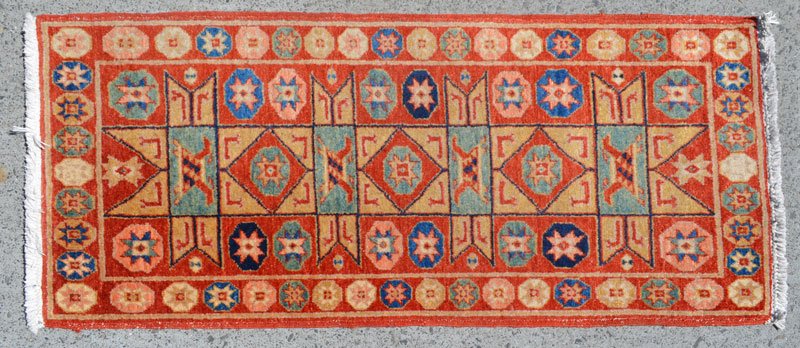 Vintage Geometric Wool Oriental Rug (1 of 3)
