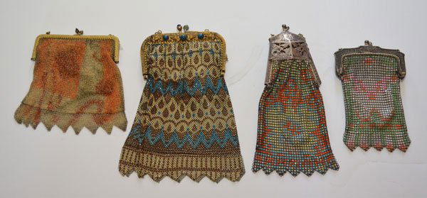 4 Vintage Printed Mesh Purses (1 of 6)