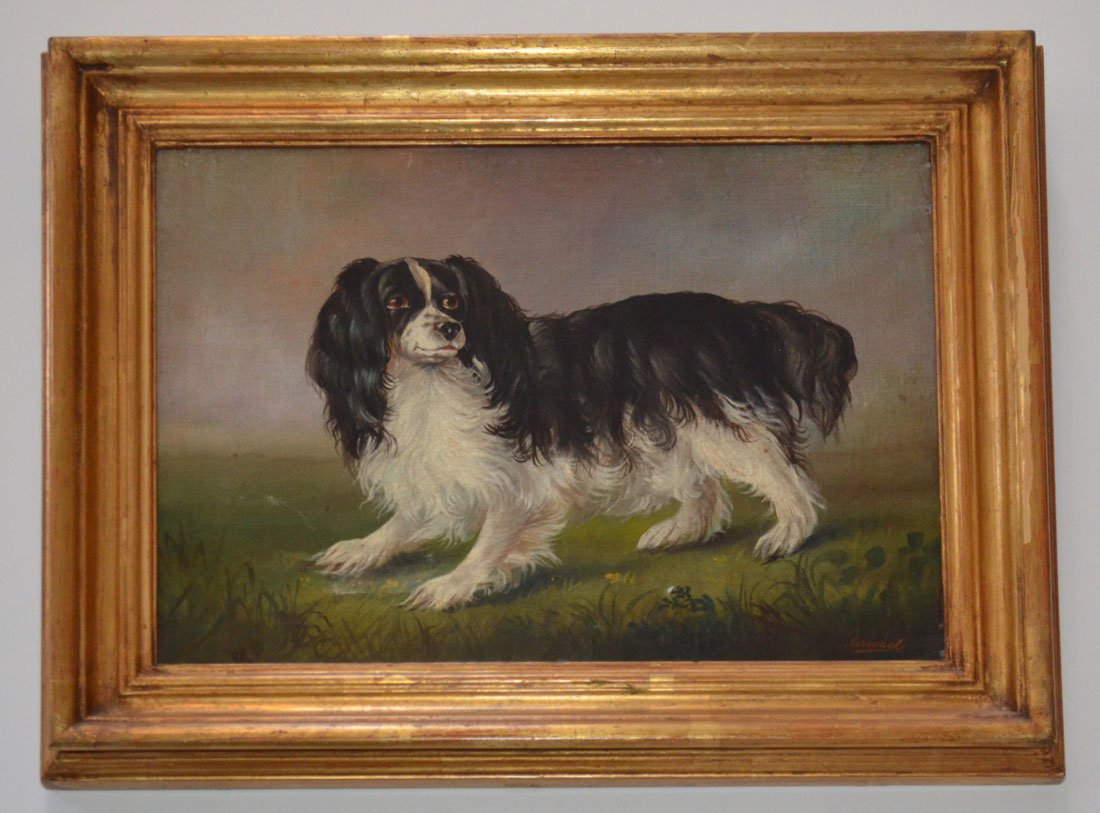 Antique O/C Painting of King Charles Cavalier Spaniel (1 of 4)