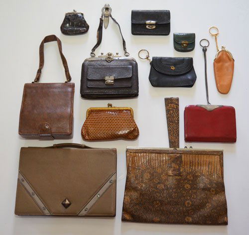 11 Vintage Leather & Exotic Leather Purses (1 of 5)