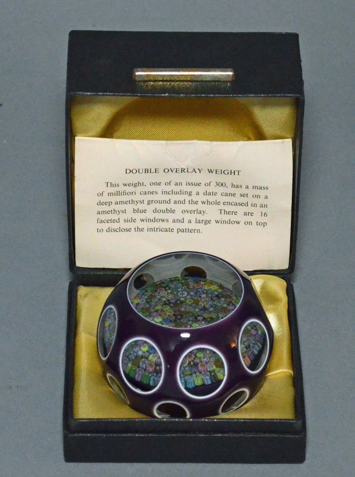 Perthshire "Double Overlay" Glass Paperweight (1 of 4)