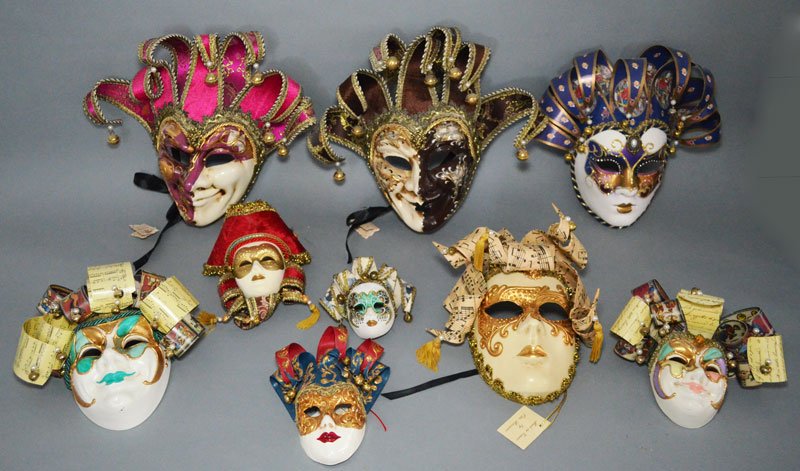 9 Decorative Venetian Masks (1 of 4)