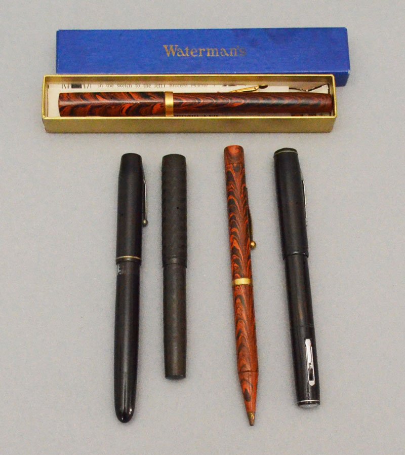 5 Vintage Waterman Fountain Pens (1 of 1)