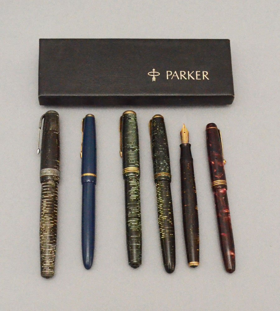 6 Vintage Parker Fountain Pens (1 of 1)