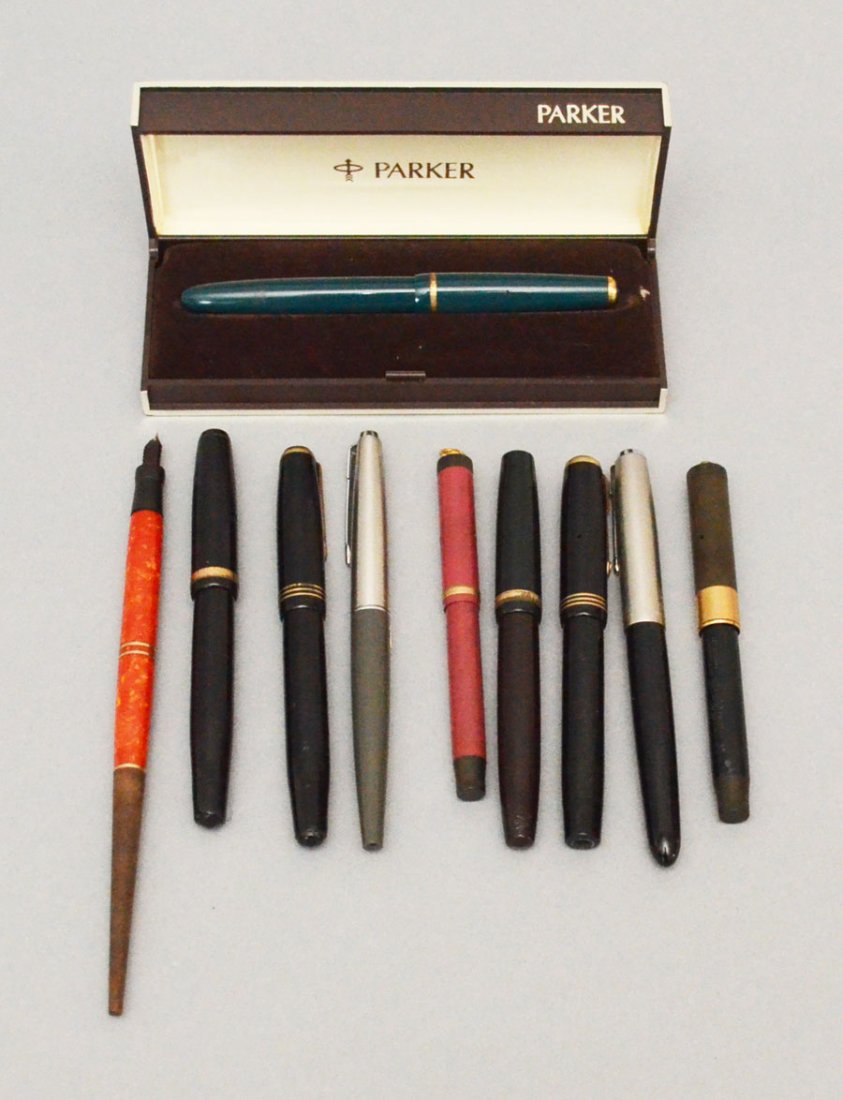 10 Vintage Parker Fountain Pens (1 of 1)