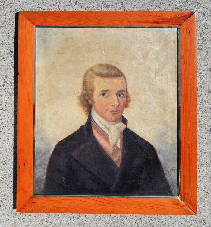 Signed RE Catlin Folk Portrait of a Gentleman (1 of 5)