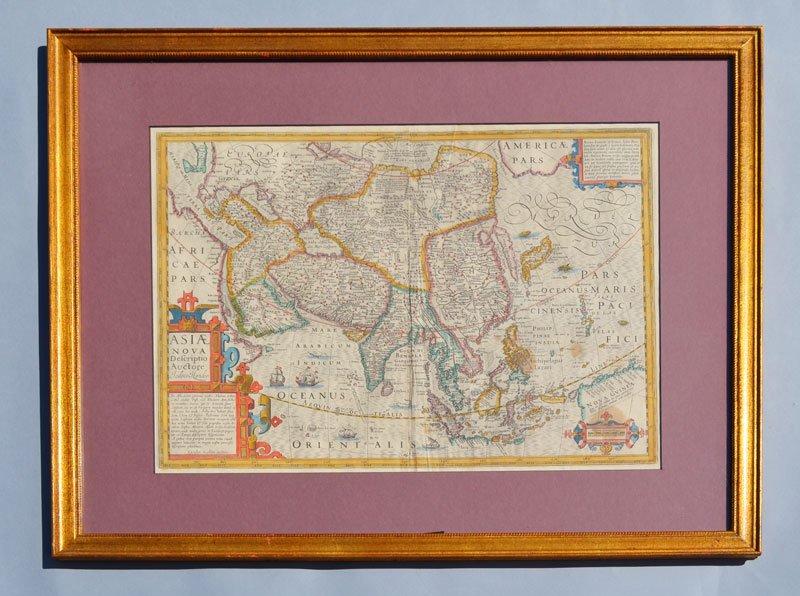 Asiae Nova Descriptio Jodocus Hondius Map (1 of 4)